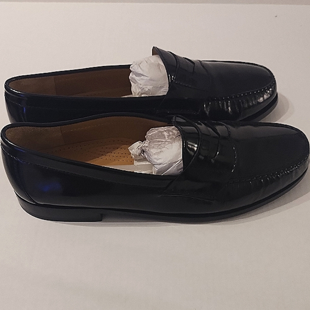 Cole Haan black leather pinch penny loafer 13E